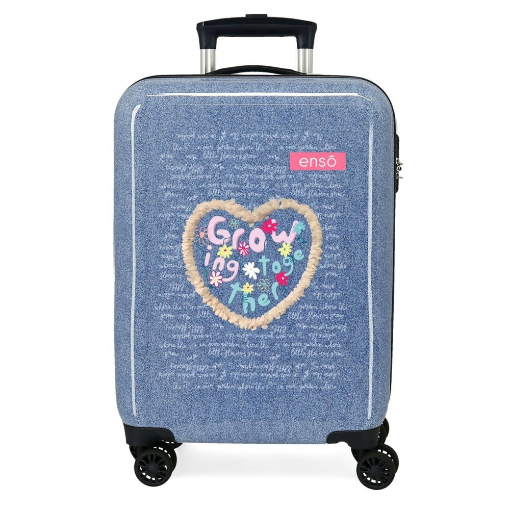 Cabin suitcase Enso Together Growing rigid 55cm denim