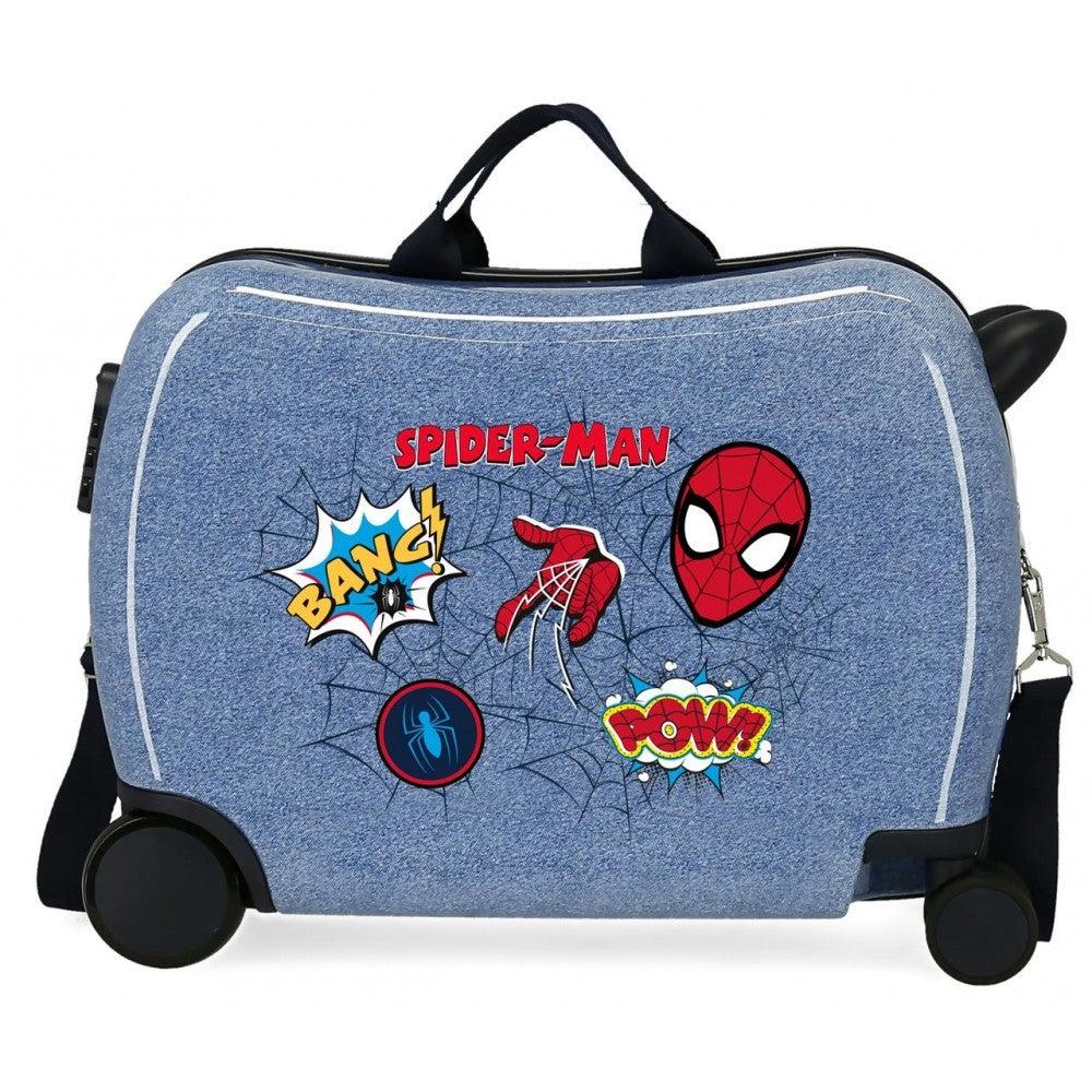 Kinderkoffer Spiderman Denim 2 Multidirektionale Räder