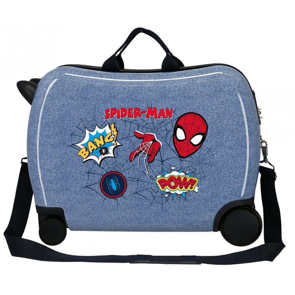 Kinderkoffer Spiderman Denim 2 Multidirektionale Räder