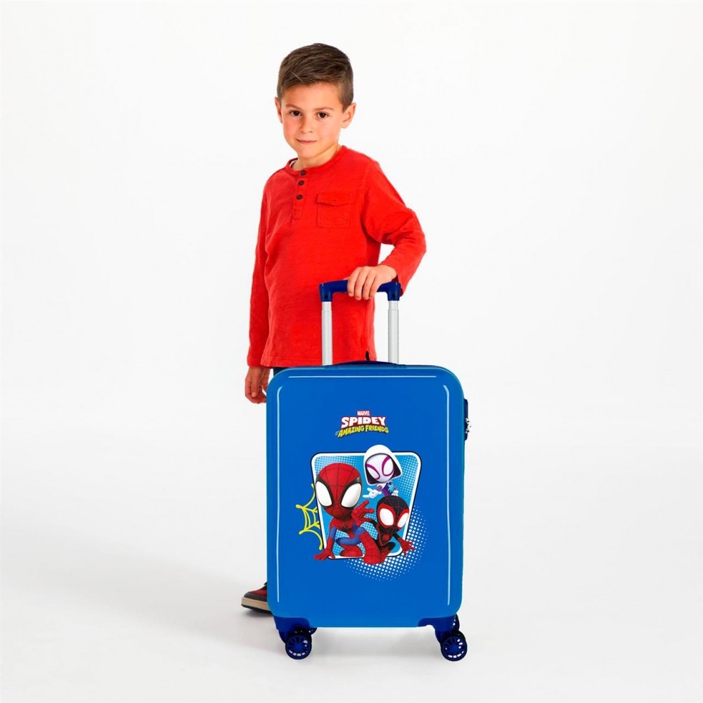 Cabin suitcase spidey Team Up rigid 55 cm blue