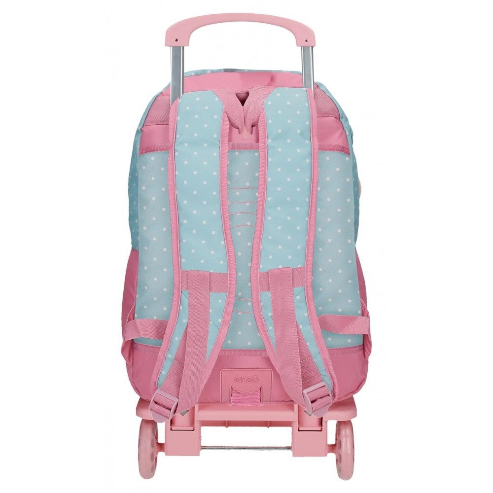 Sac à dos scolaire Enso Daisy avec une voiture rose
