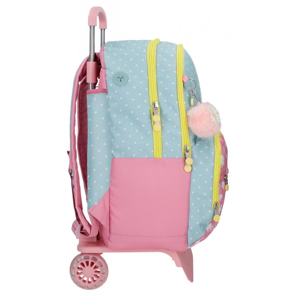 Sac à dos scolaire Enso Daisy avec une voiture rose