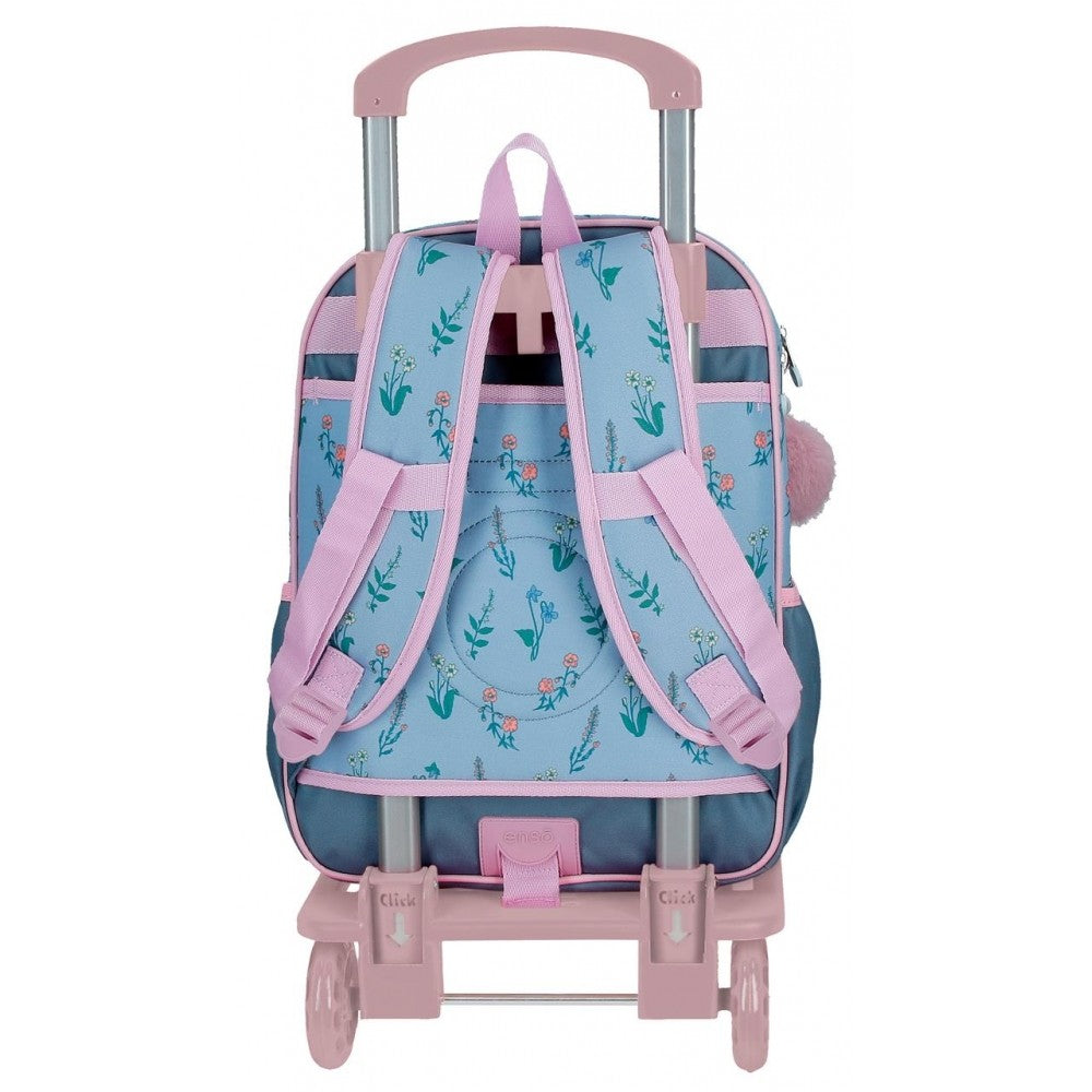 Mochila Escolar Enso We Love Flowers con carro