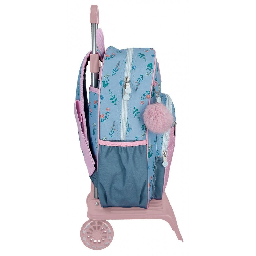 Mochila Escolar Enso We Love Flowers con carro