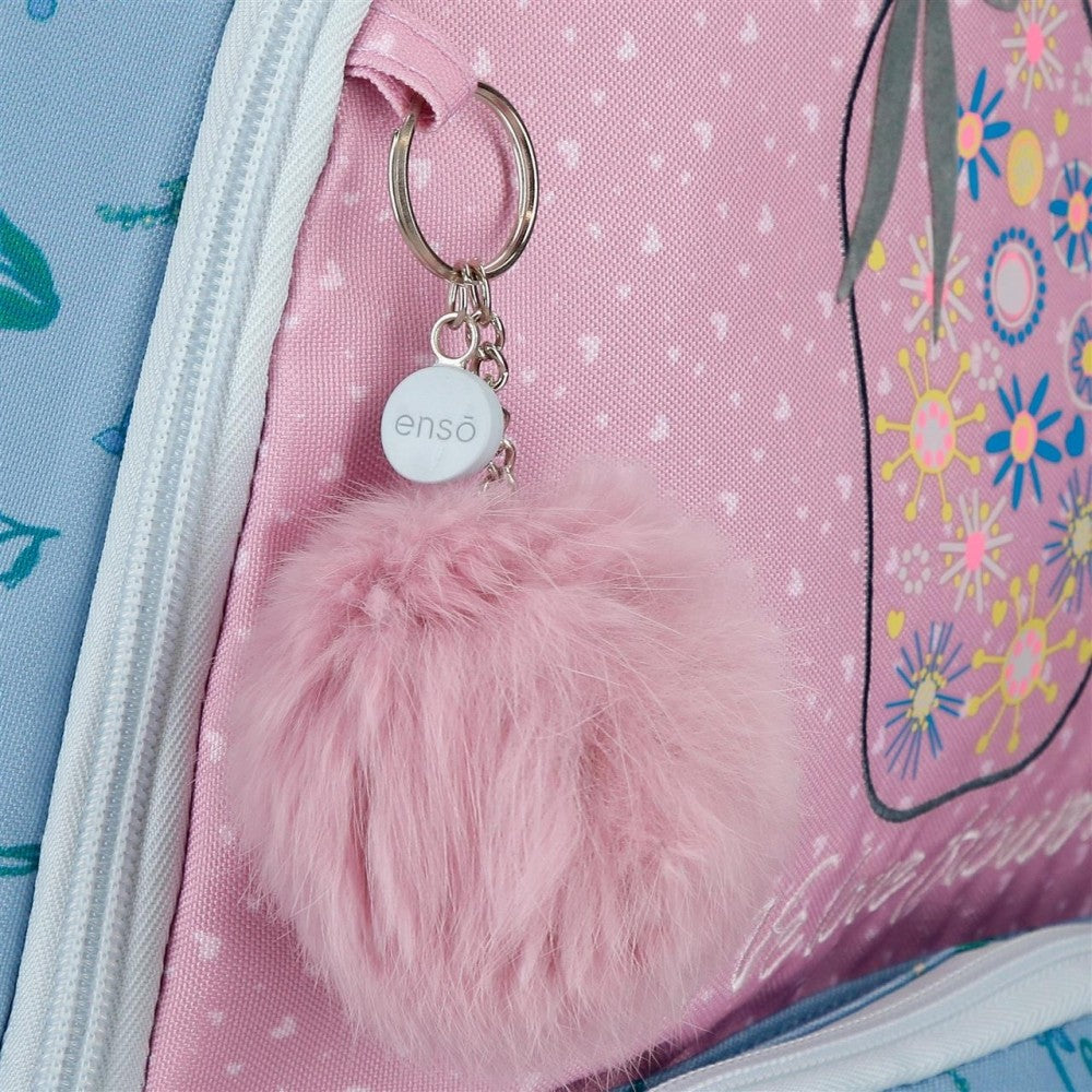 Mochila Escolar Enso We Love Flowers con carro