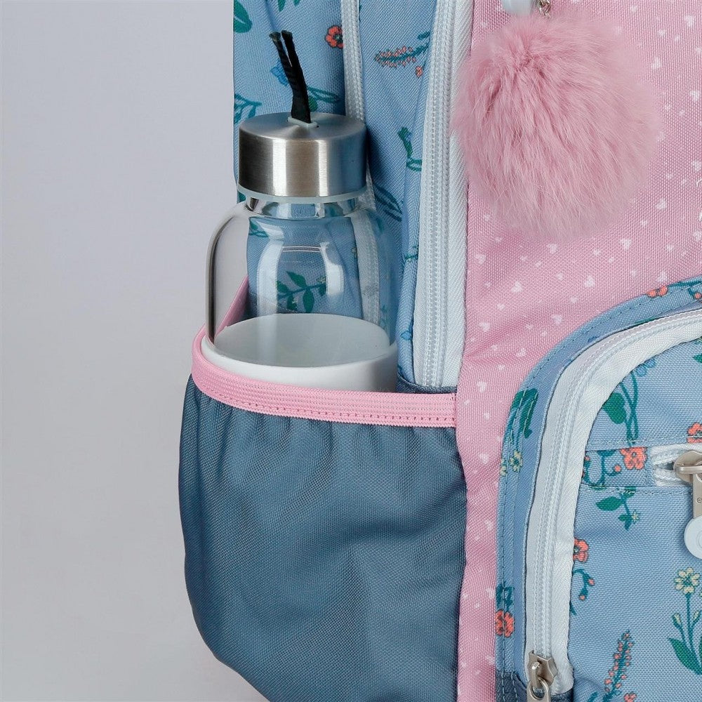 Mochila Escolar Enso We Love Flowers con carro