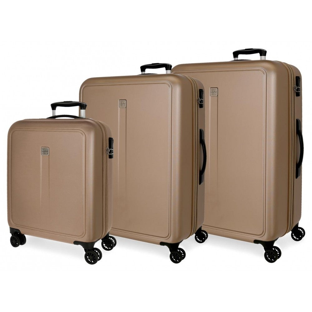 Rigid suitcase game 55-68-78cm Roll Road Camboya Champagne