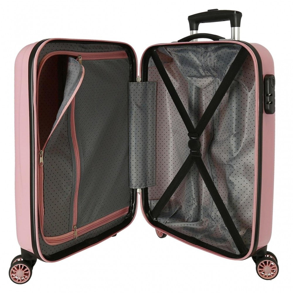 Cabin suitcase Enso Friends Together rigid 55 cm turquesa