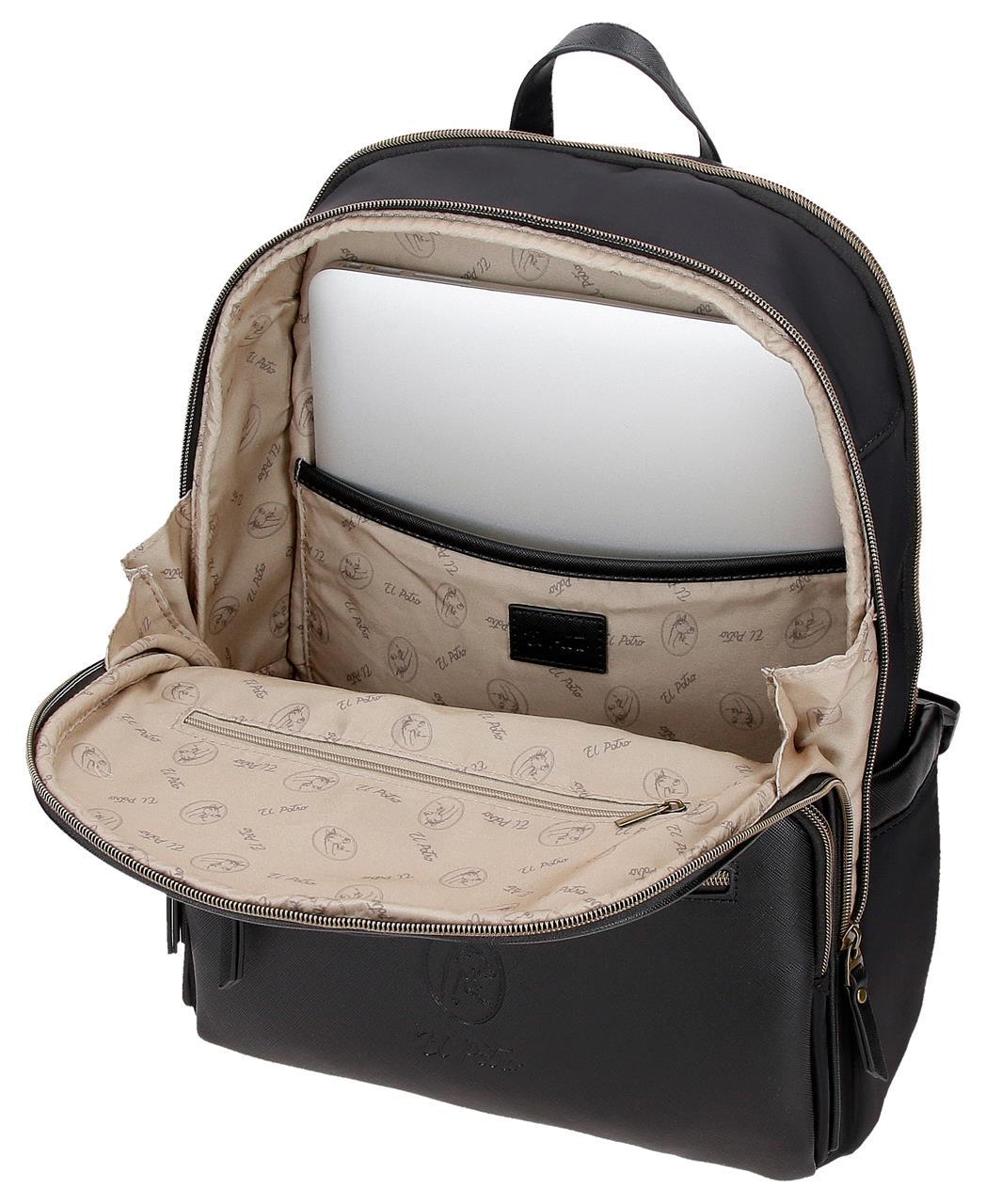 5262421 Backpack.EL POTRO Black wool