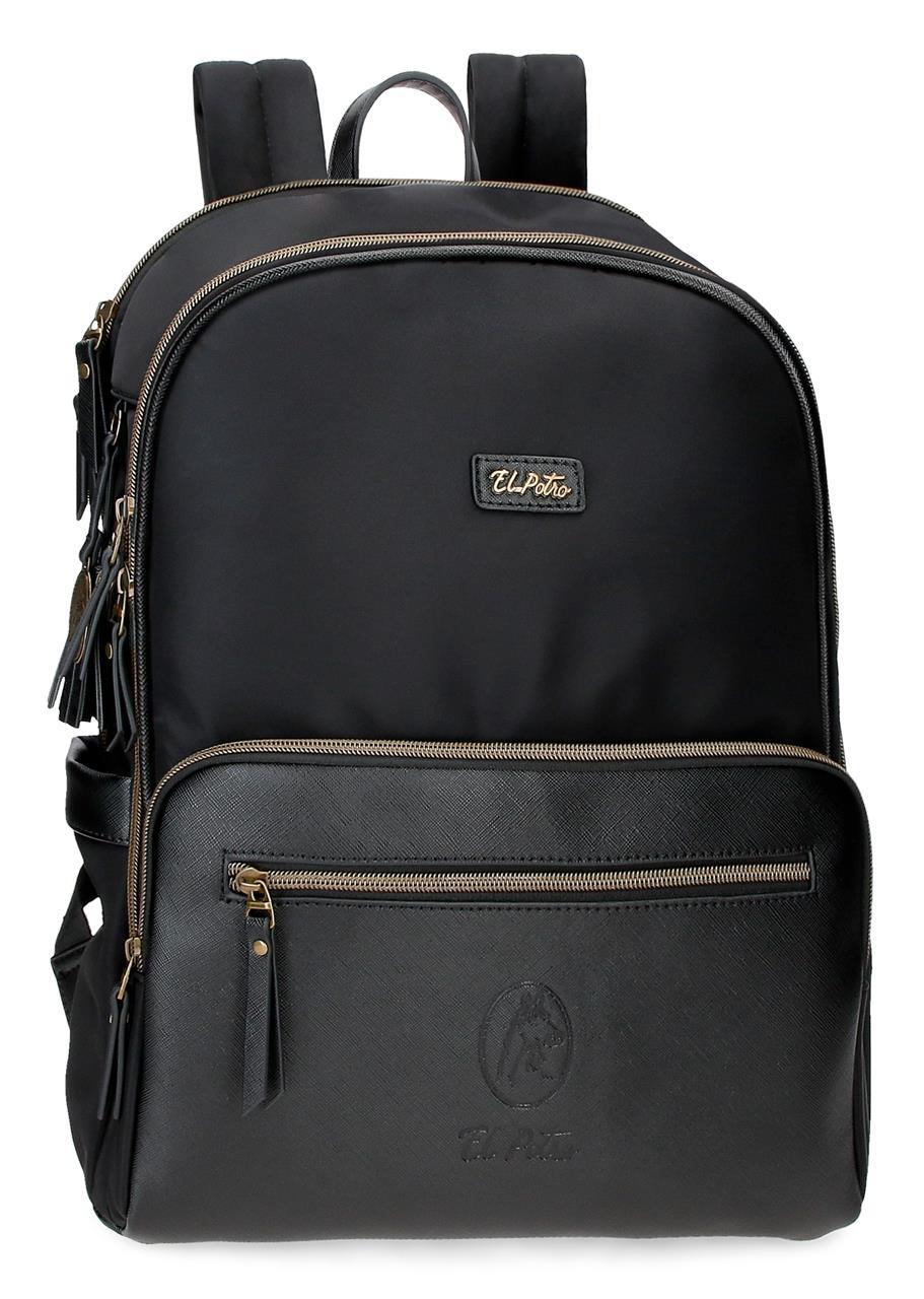 5262421 Backpack.EL POTRO Black wool