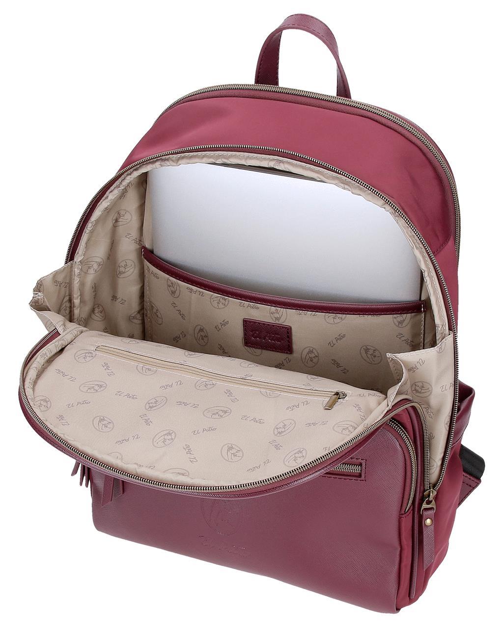 5262423 MOCHILA 40CM 2C. EL POTRO BURDEOS