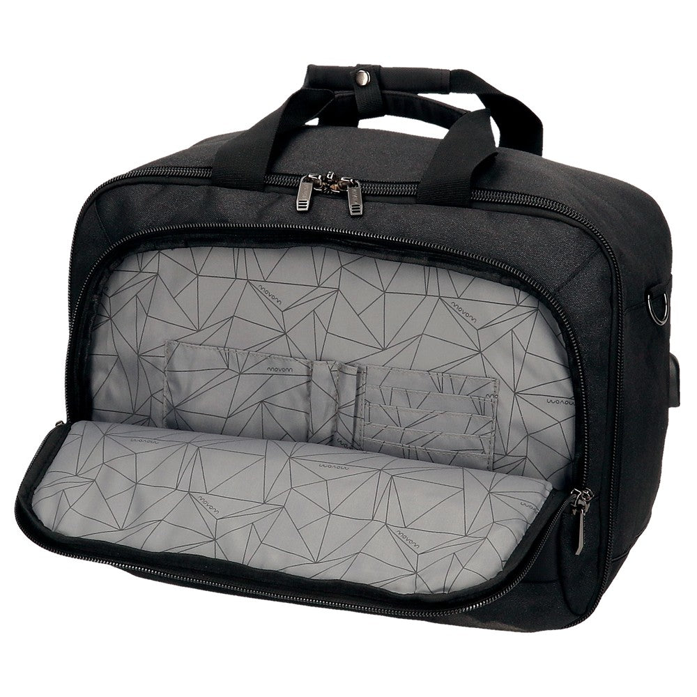 5176822 BOLSA TRAVEL 40CM. MOVOM BLACK TRIMMED