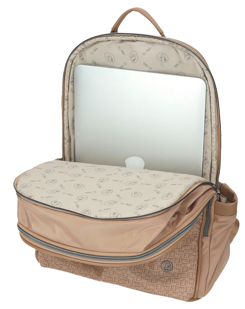 5362422 Tilpas rygsæk. Puerta. Luna beige Potro