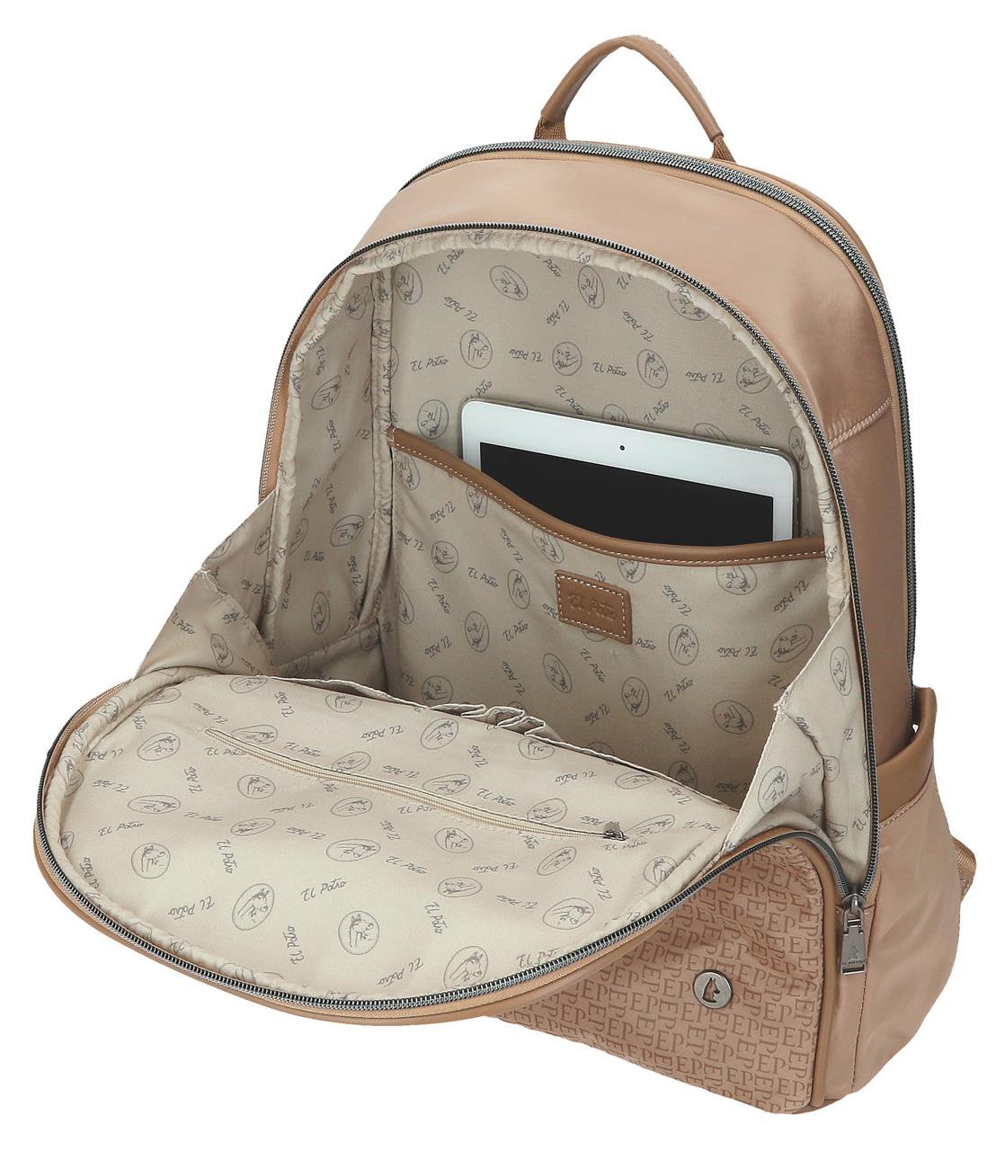 5362422 Tilpas rygsæk. Puerta. Luna beige Potro