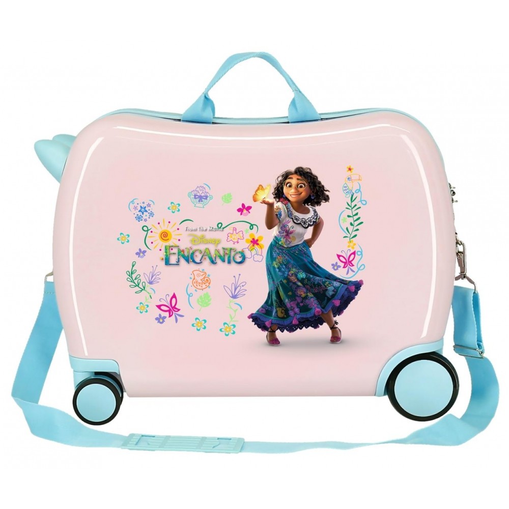 Lasten matkalaukku 2 monisuuntaista pyörää Encanto Mirabel Vaaleanpunainen