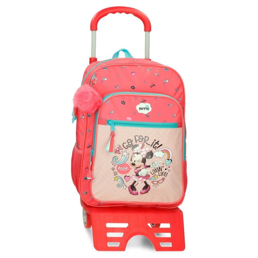 Schul -Rucksack Minnie Lovin Life 38 cm mit Auto