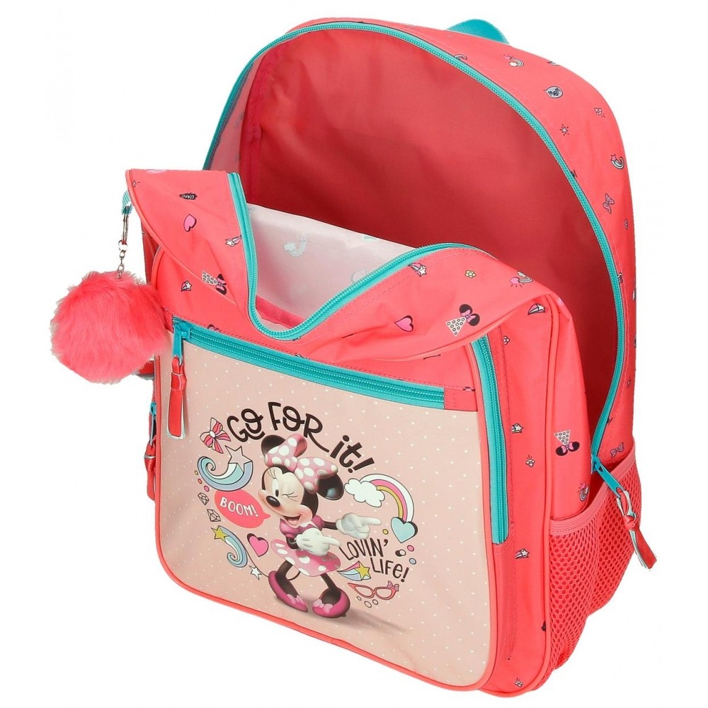 Schul -Rucksack Minnie Lovin Life 38 cm mit Auto