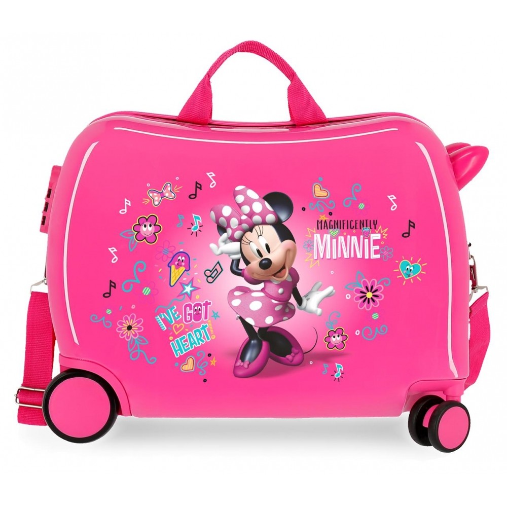 Kinderkoffer Minnie Stickers 2 multidirectionele wielen