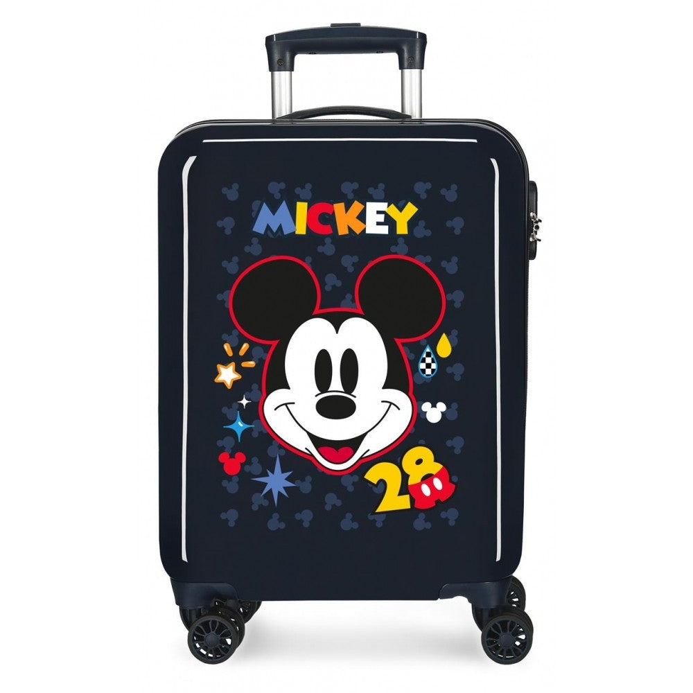 Cabin suitcase Mickey Get Moving rigid 55 cm marine