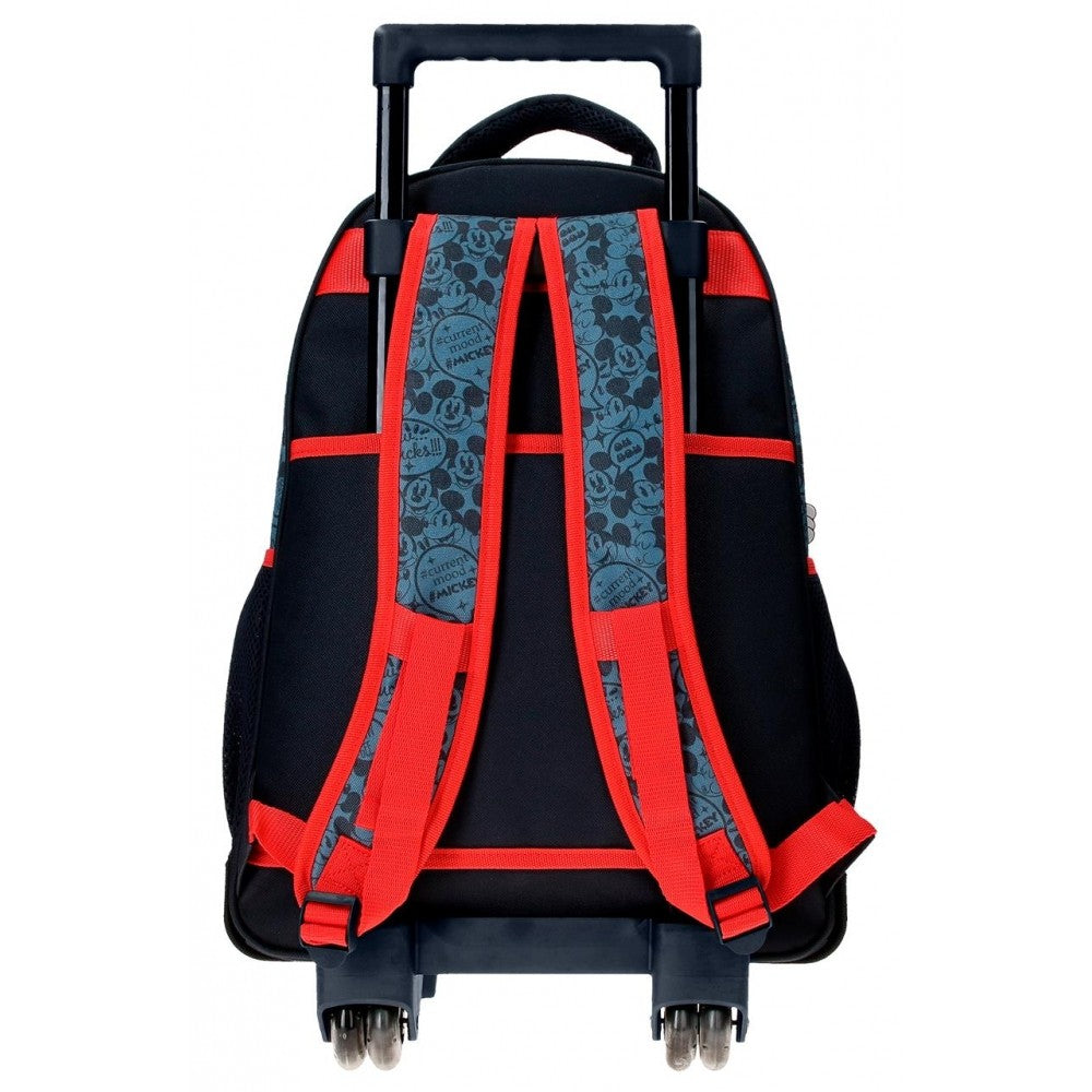 Backpack with two wheels and two compartments Mickey Get Moving