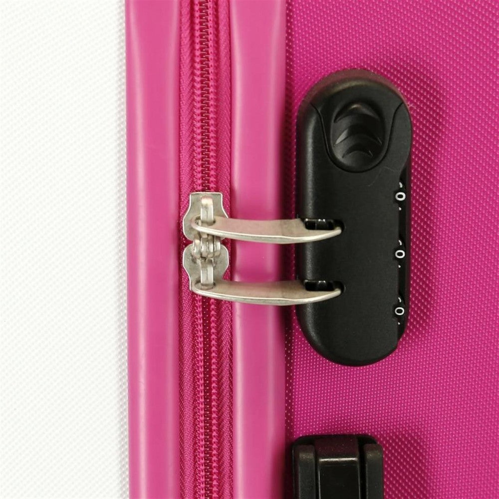 Valigia media Girl Gang Hello Kitty rigido 68cm Bianco e rosa