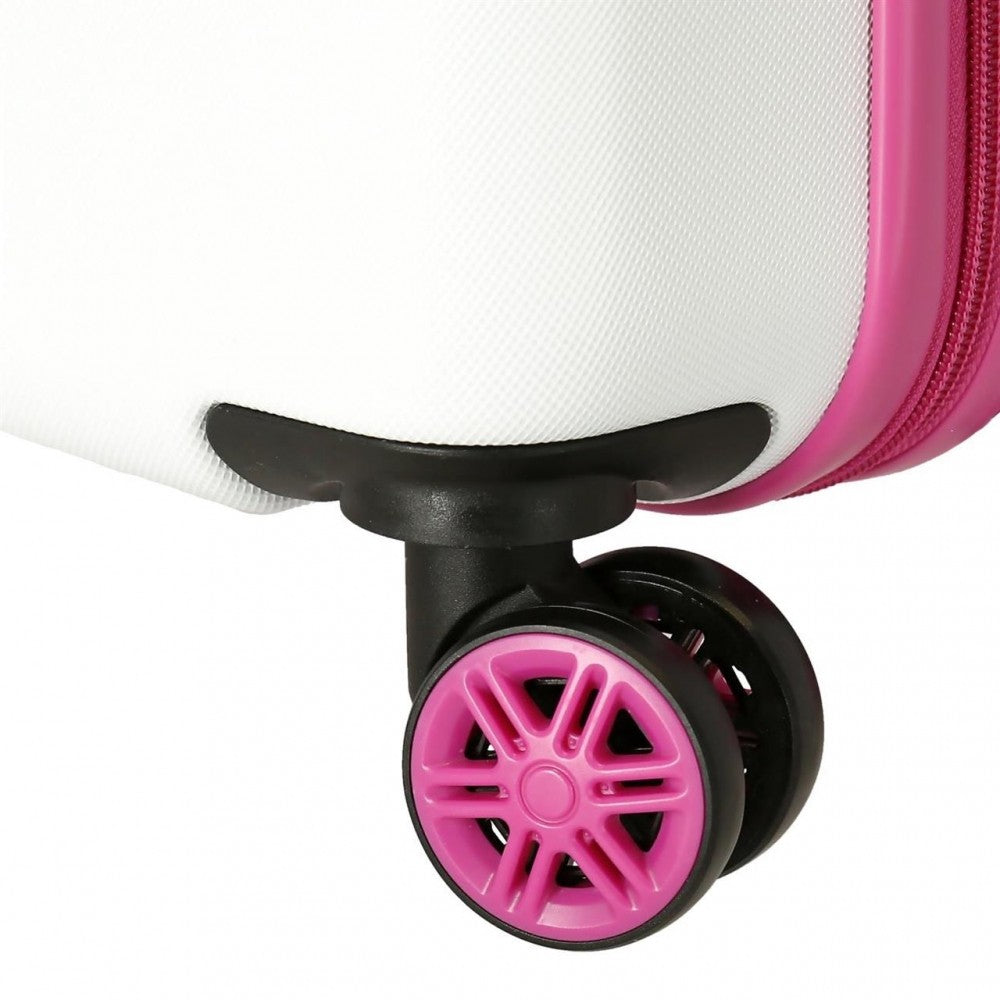 Valigia media Girl Gang Hello Kitty rigido 68cm Bianco e rosa