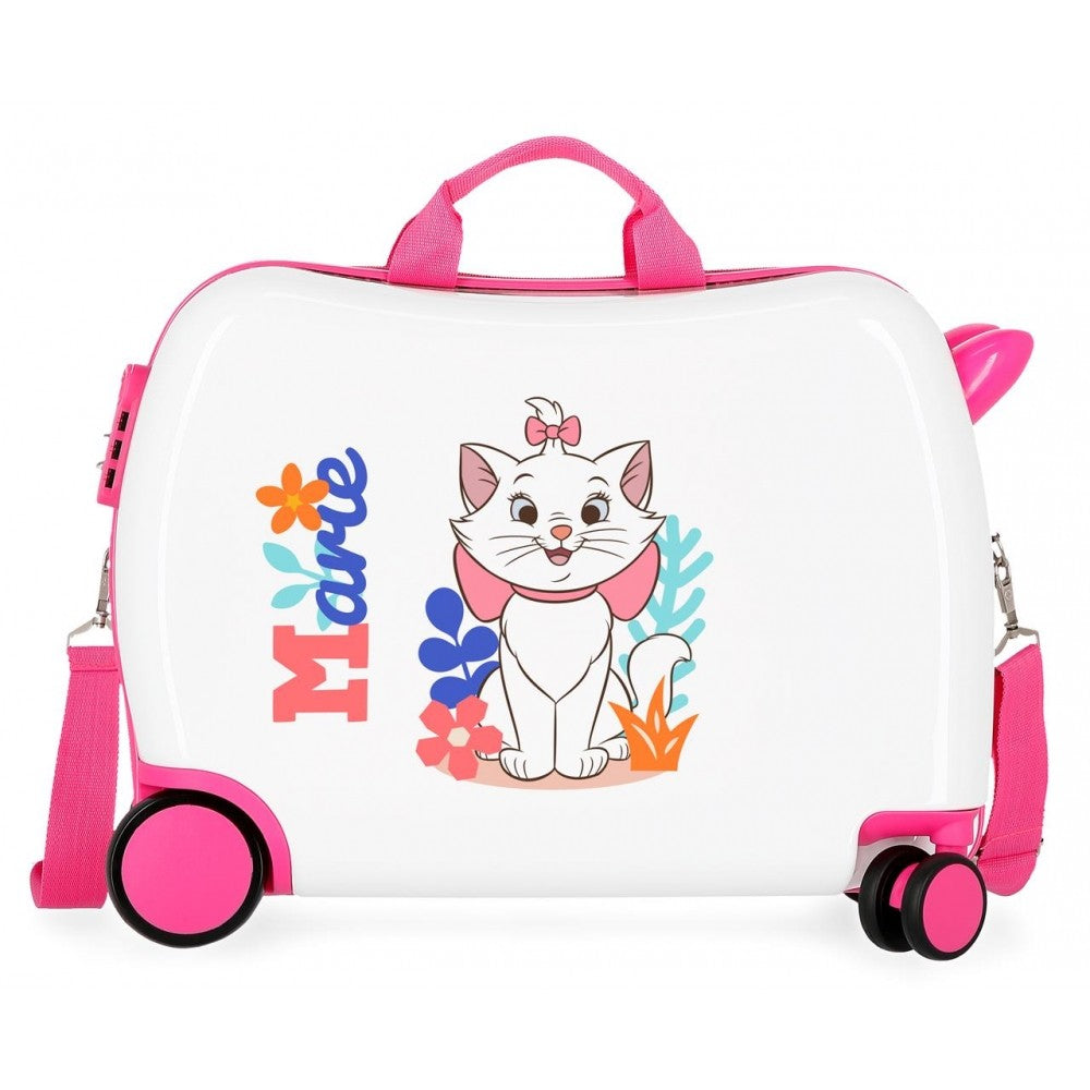Suitcase pour enfants 2 roues multidirectionnelles Aristocats Marie in White