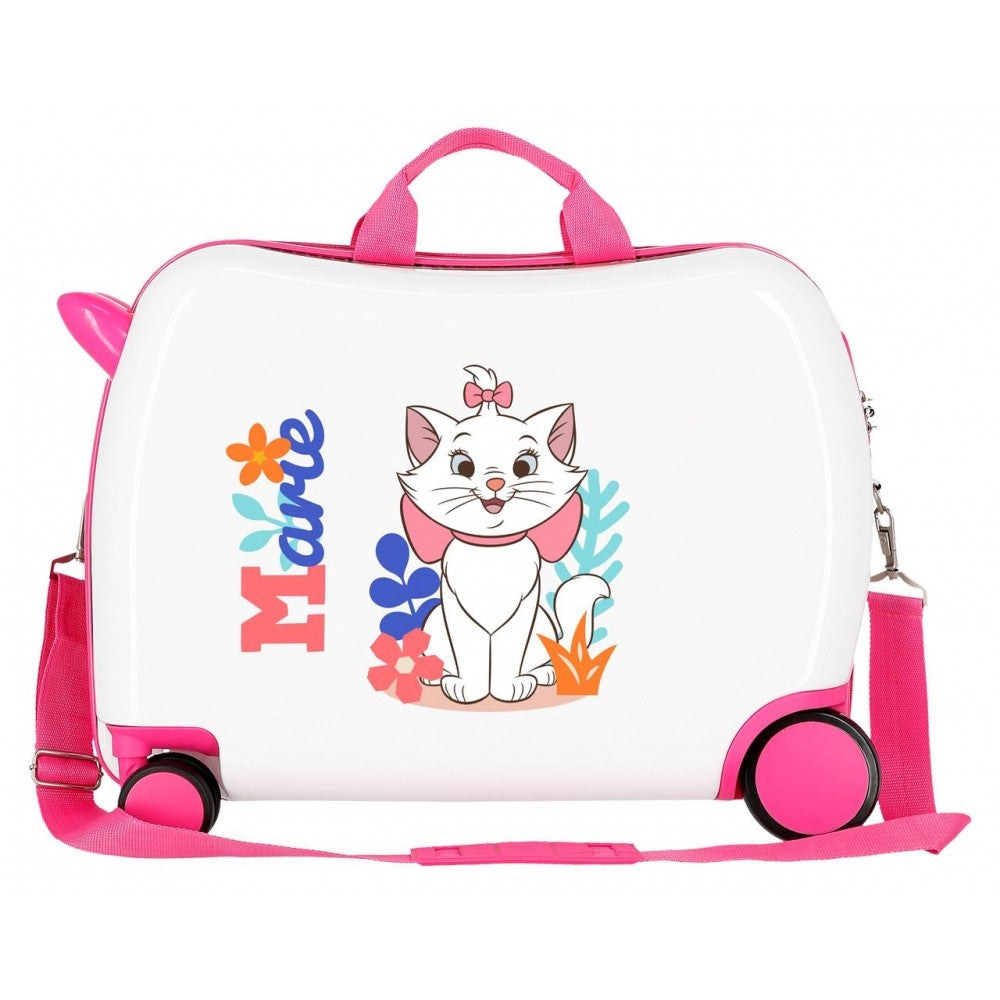 Suitcase pour enfants 2 roues multidirectionnelles Aristocats Marie in White