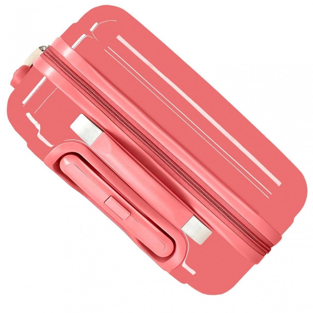 Maleta de cabina Roll Road Coffee Shop rígida 55 cm coral