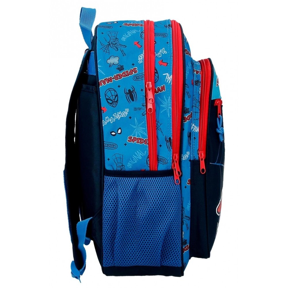 Schoolrugzak Spiderman Totally awesome 42 cm Twee compartimenten aanpassen aan de auto