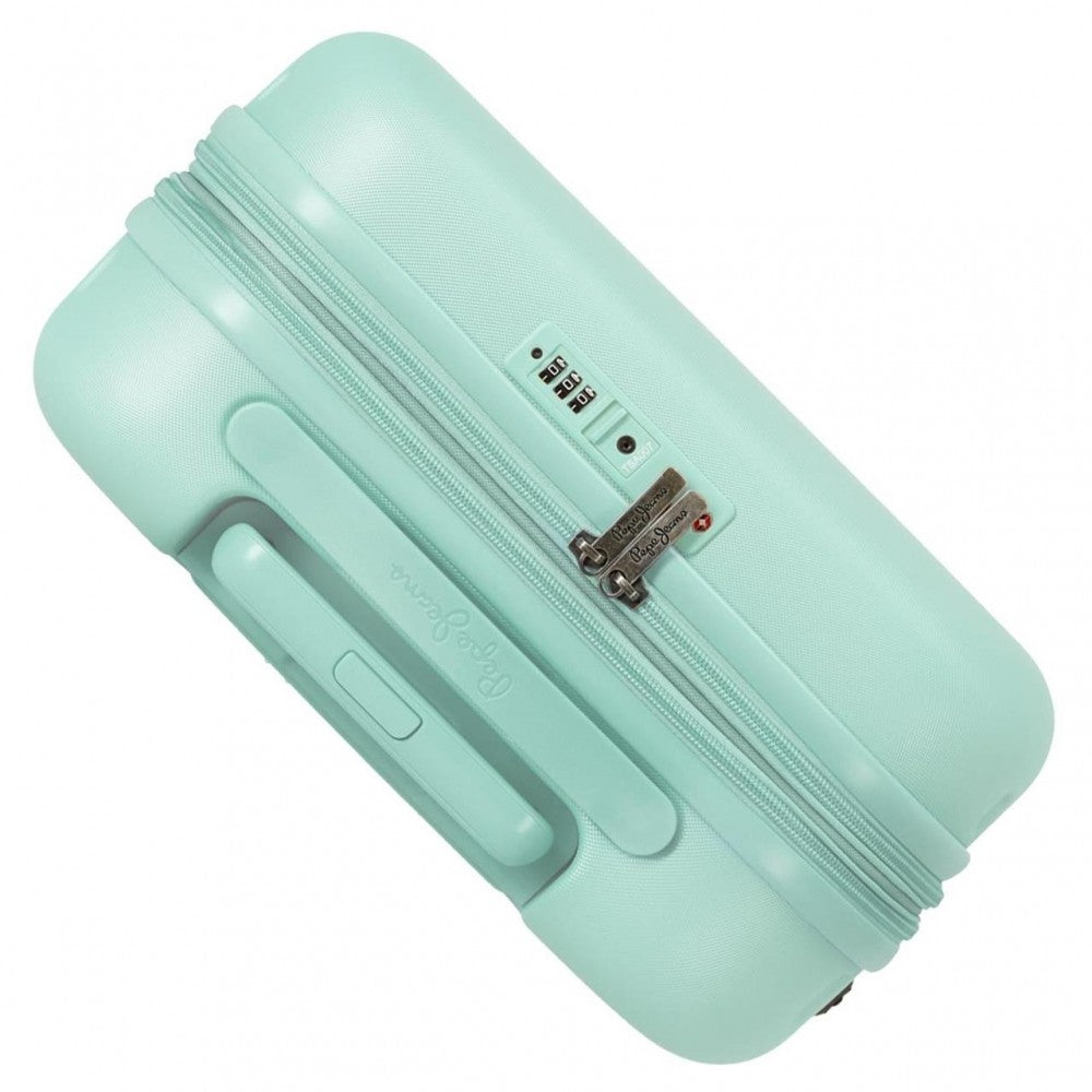 Cabin suitcase Pepe Jeans Nerea rigid expandable turquoise 55cm