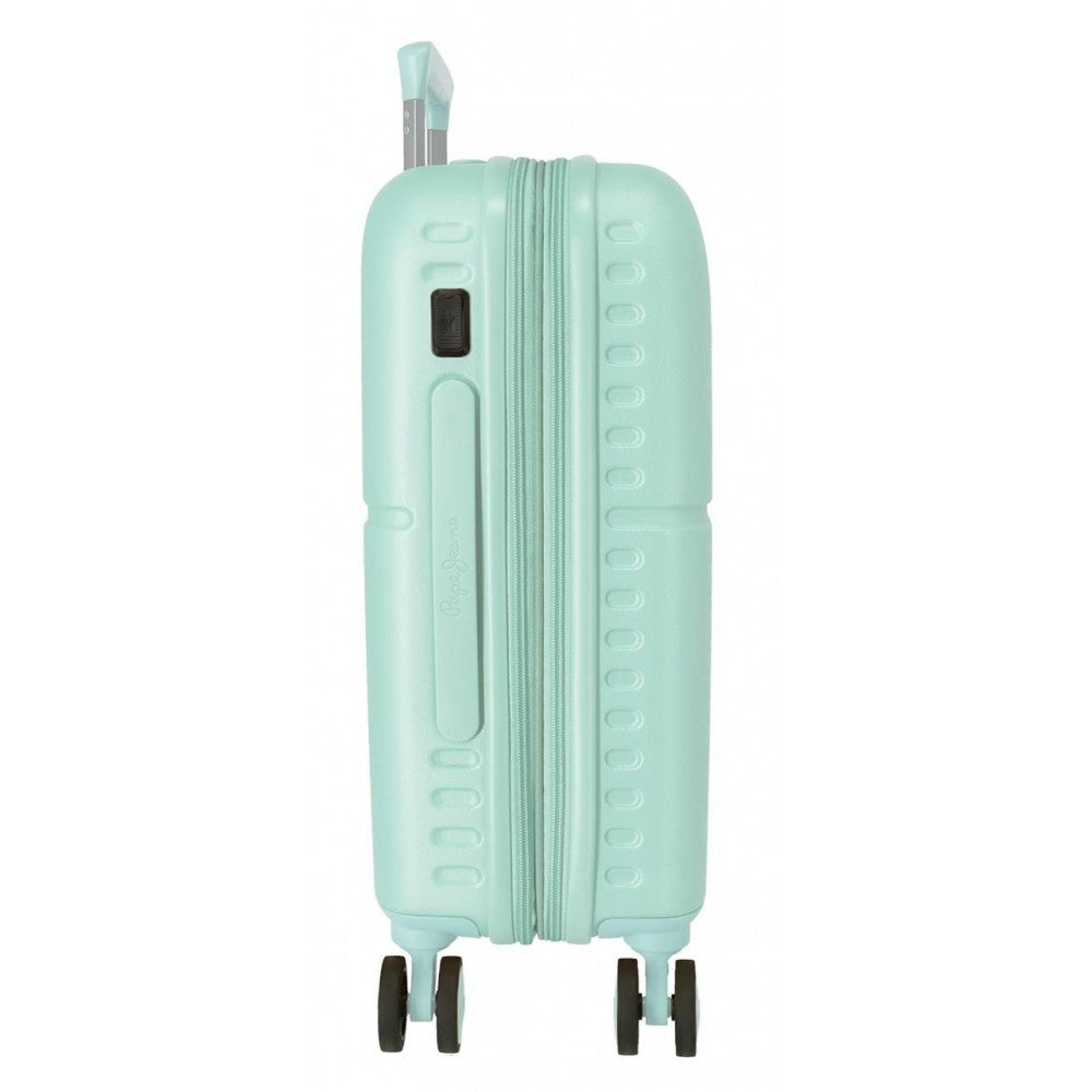 Cabin suitcase Pepe Jeans Nerea rigid expandable turquoise 55cm
