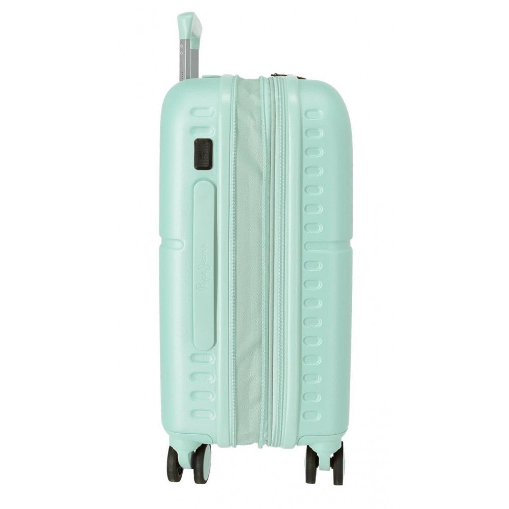 Cabin suitcase Pepe Jeans Nerea rigid expandable turquoise 55cm