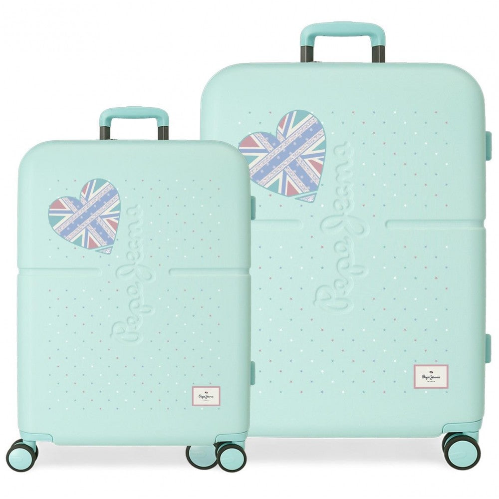 Zestaw walizek Pepe Jeans Nerea Sztywny turkus 55-70cm