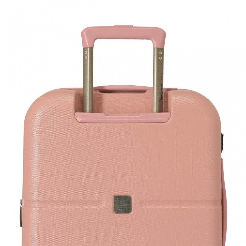 Cabin suitcase Pepe Jeans Carina Rigid expandable clear rose 55cm