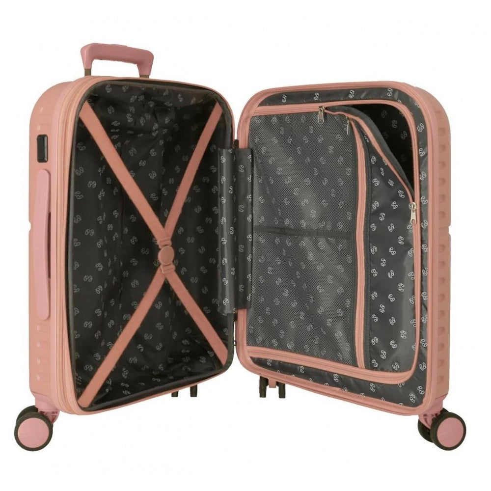 Cabin suitcase Pepe Jeans Carina Rigid expandable clear rose 55cm