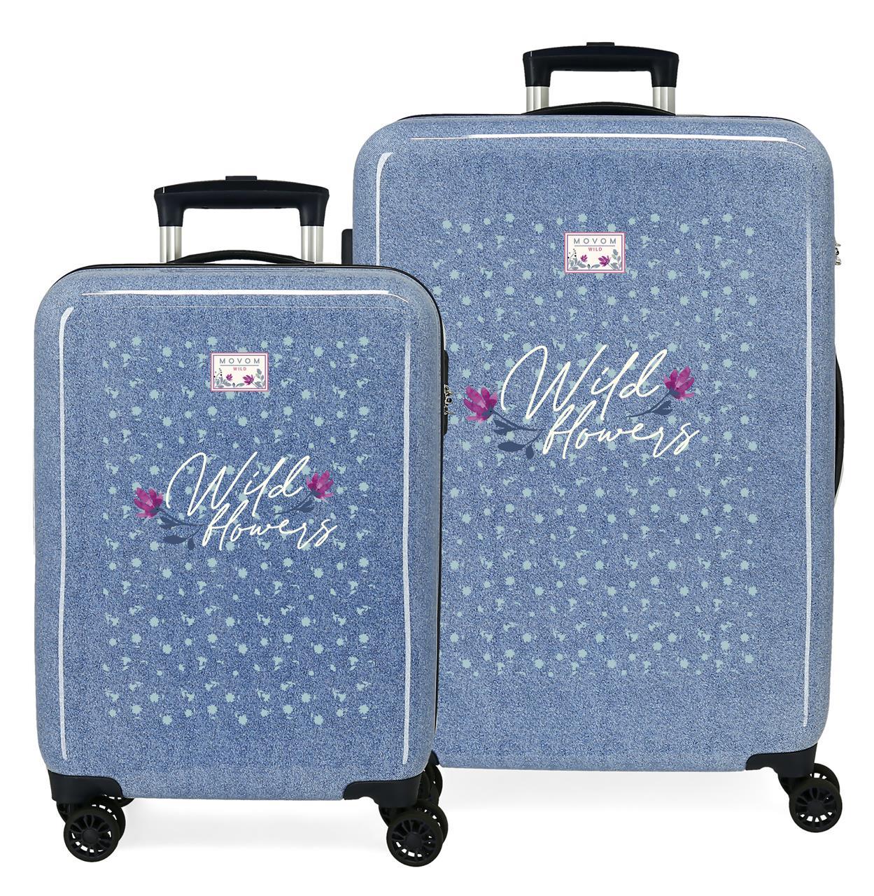 2751921 SET/2 TROLLEY ABS 55-68CM. 4R. MOVOM WILD FLOWERS