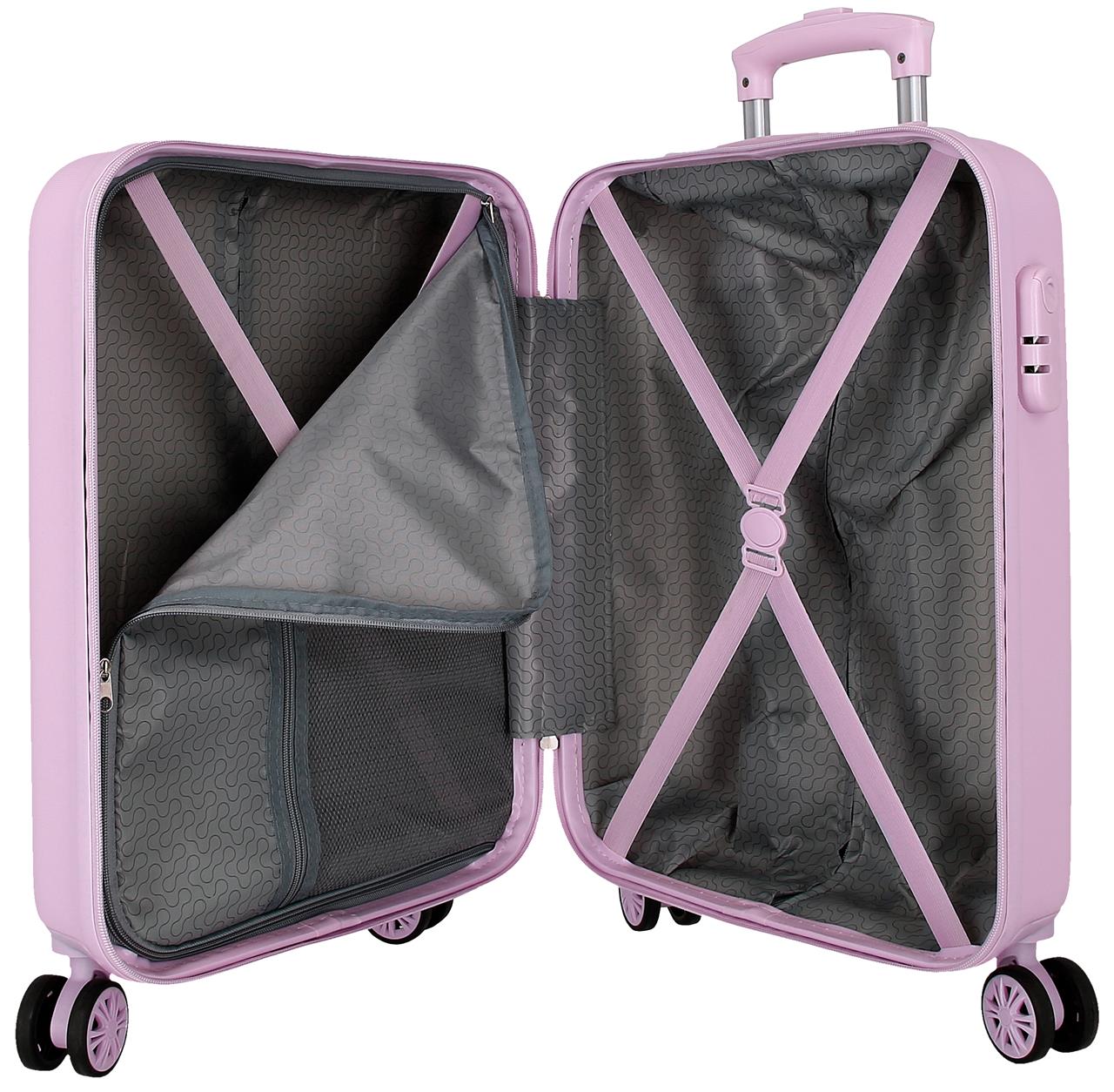 3211142 TROLLEY ABS 55CM. 4R. MOVOM BEST WISHES LILAC