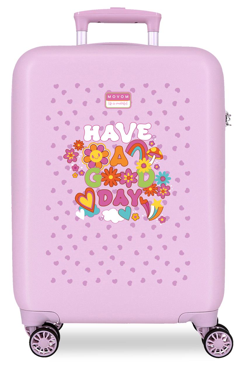 3241141 TROLLEY ABS 55CM. 4R. MOVOM GOOD DAY LILA