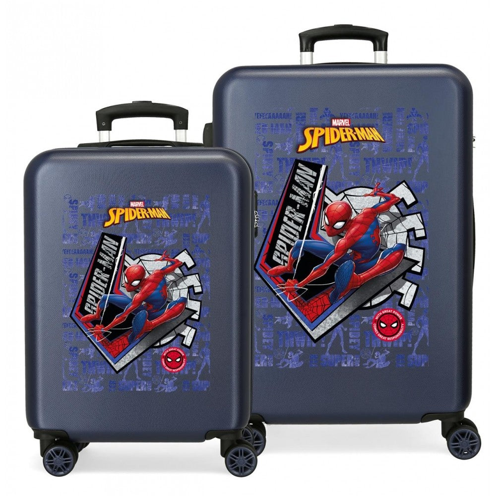 Set di valigie Spiderman Great Power rigido 55-68cm
