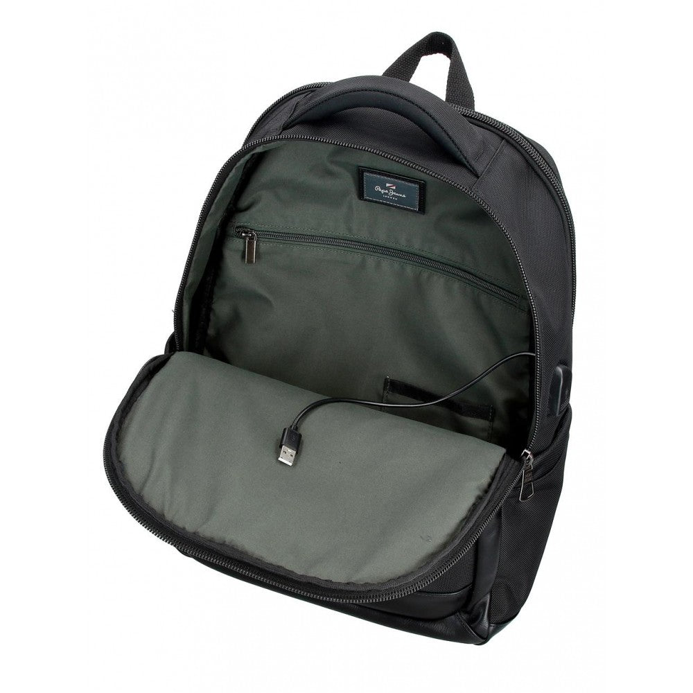 Tragbarer Rucksack 15.6 ICH. Pepe Jeans Sander drei Fächer