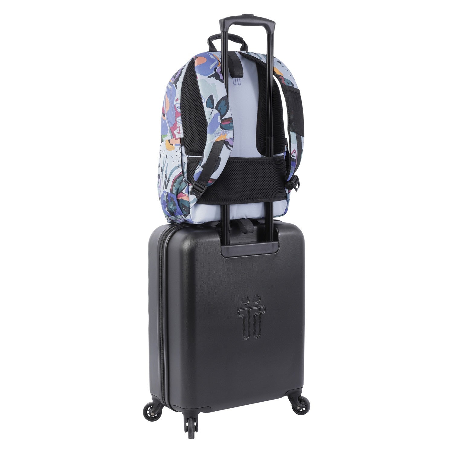 TOTTO Mochila da escola - Acuareles - 4H1 Tela floral