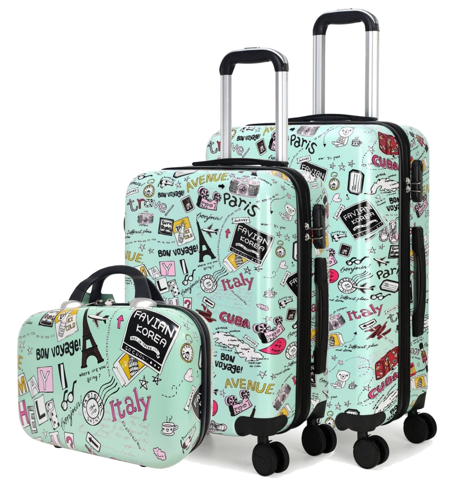 Greenwich Dois jogos de mala Maracaibo Mediana + pequeno + Neceser