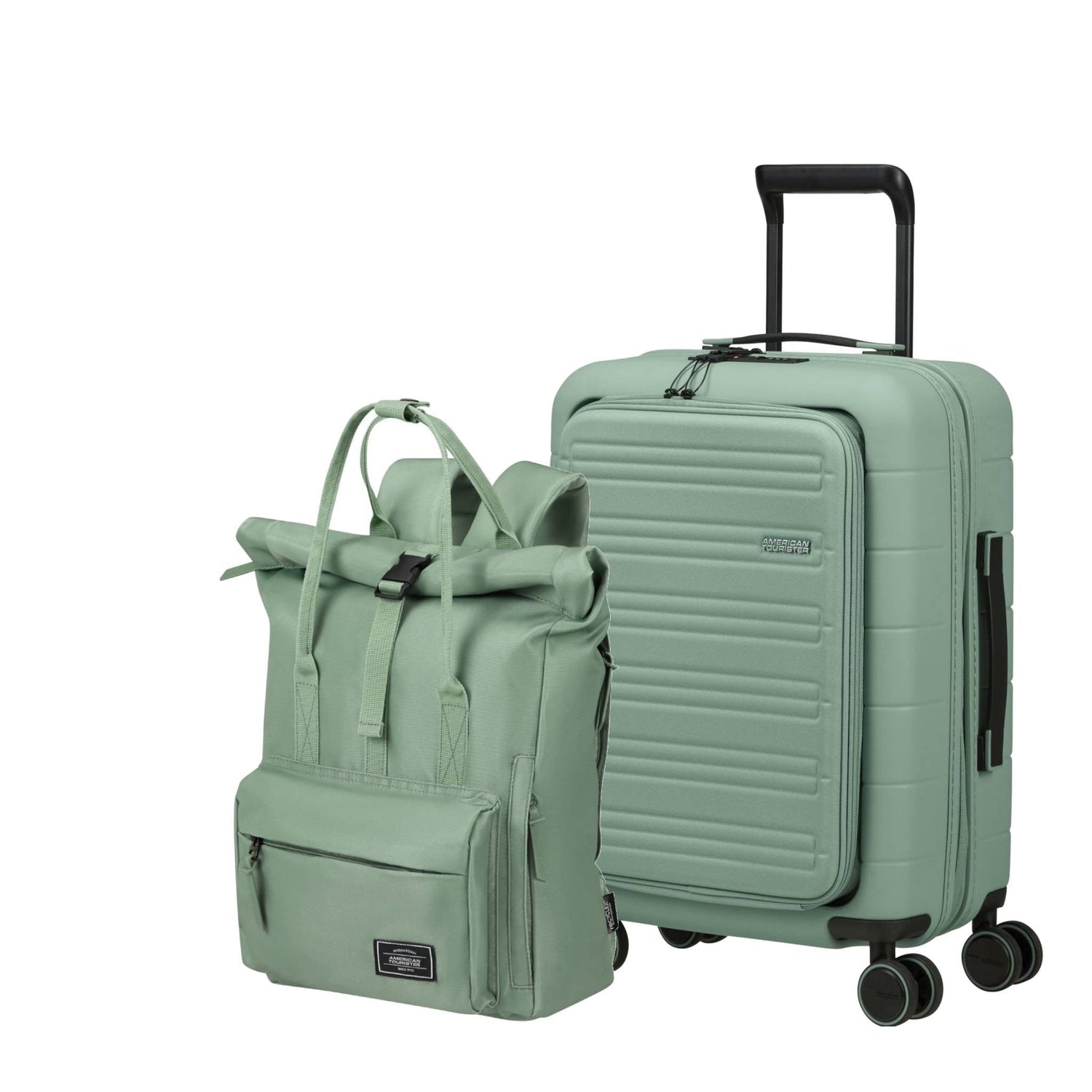 SET AMERICAN TOURISTER Mala de cabine NOVASTREAM SMART E mochila URBAN GROOVE UG16 Verde