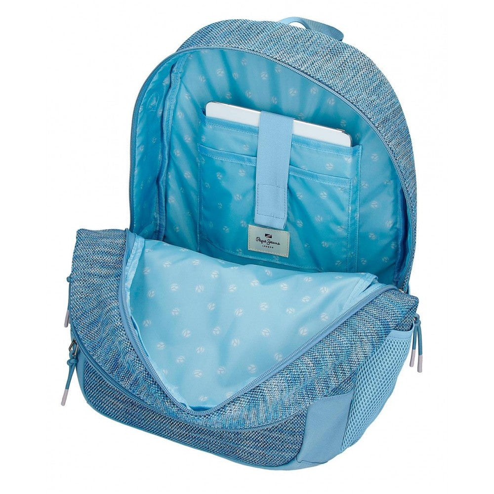 Mochila Pepe Jeans Lena Zíper duplo com carro