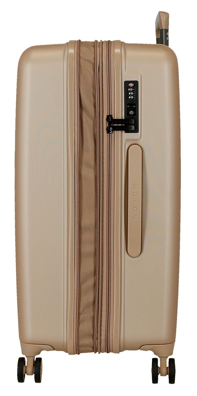 5319365 TROLLEY ABS 78cm. C/EXP. 4R. MOVOM WOOD CHAMPAGNE