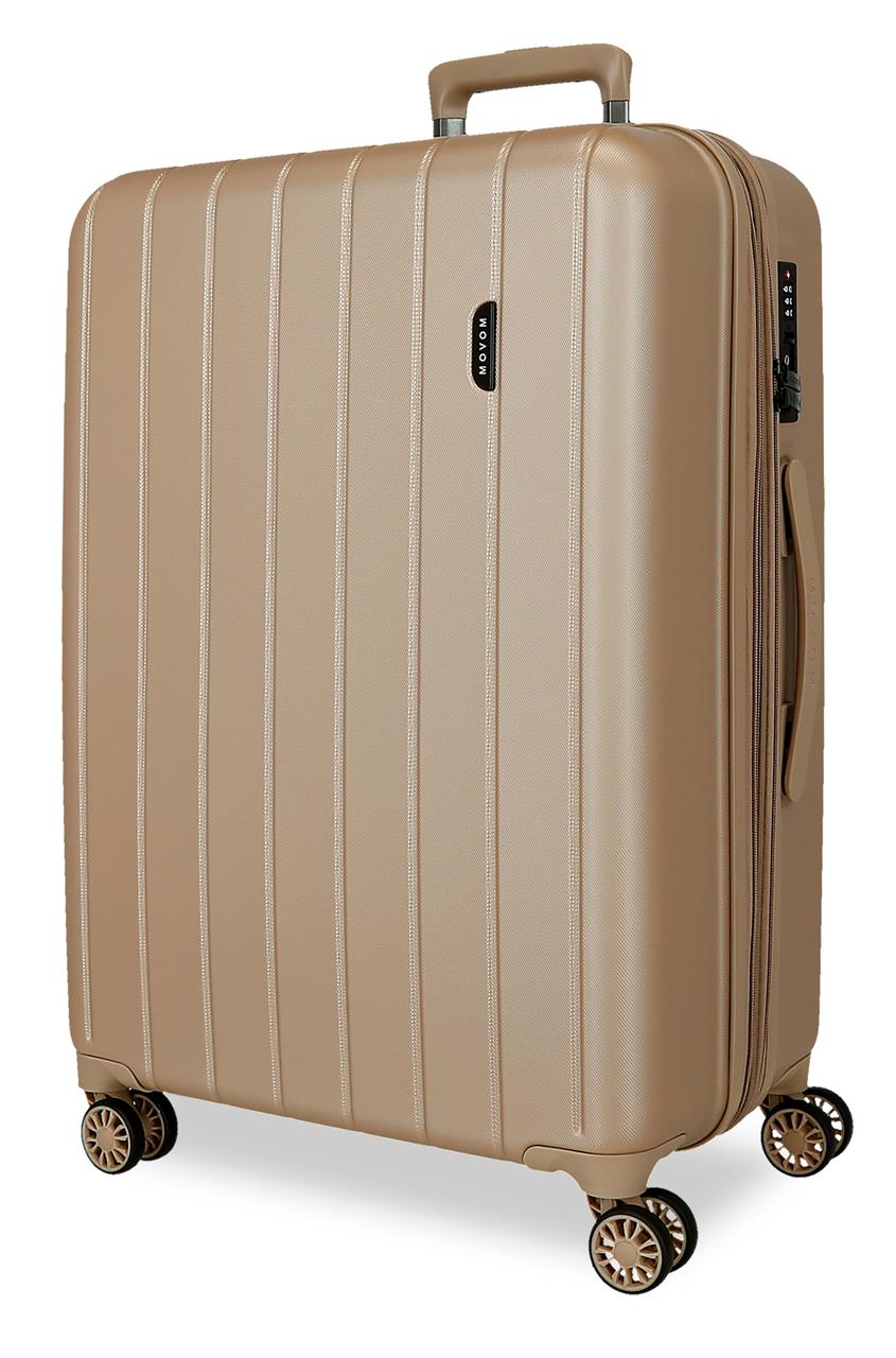 5319365 TROLLEY ABS 78cm. C/EXP. 4R. MOVOM WOOD CHAMPAGNE