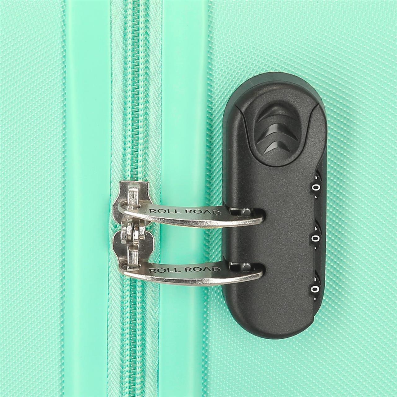 584866B TROLLEY ABS 55CM. C/EXP. 4R. RR FLEX TURQUESA