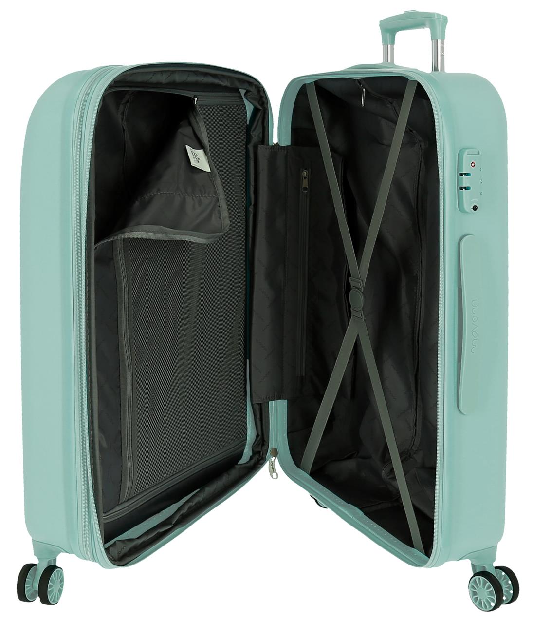 5999368 TROLLEY ABS 80CM. C/EXP. 4R. MOVOM RIGA TURQUESA