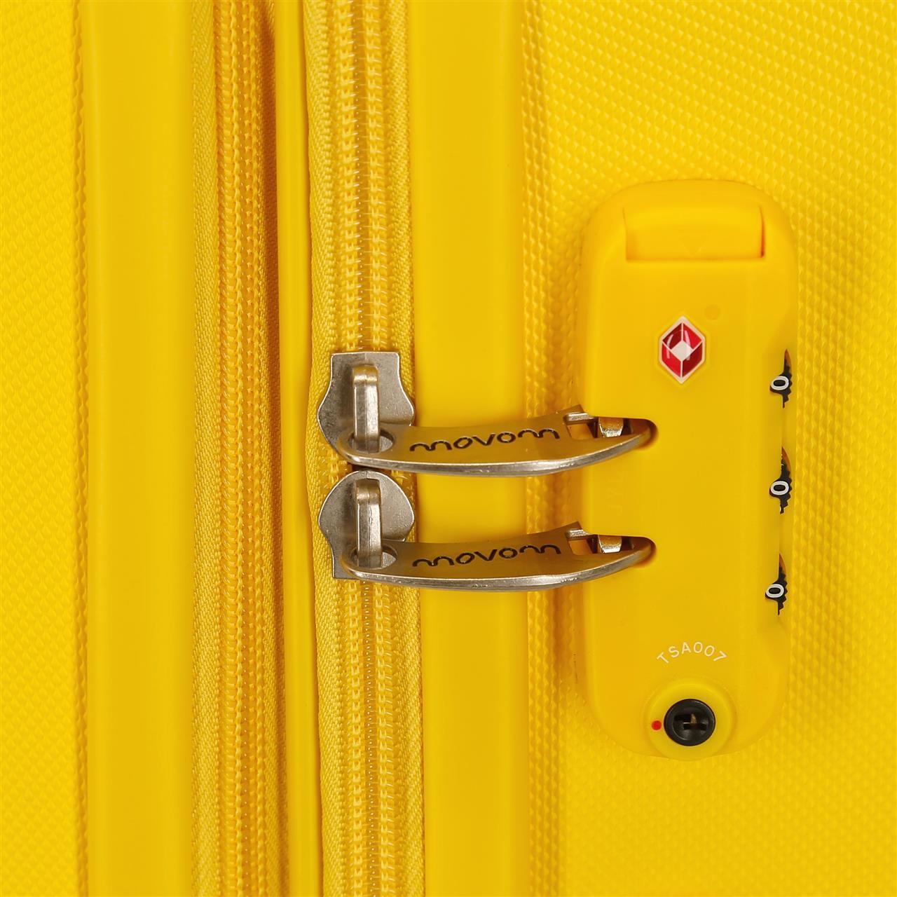 5999467 SET/3 TROLLEY ABS 55-70-80CM.4R.MOVOM RIGA AMARILLO